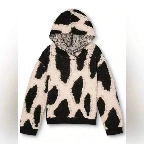 Sandy Liang x Target | Leopard Print Faux-Sherpa Hooded Sweatshirt - Picture 2 of 9